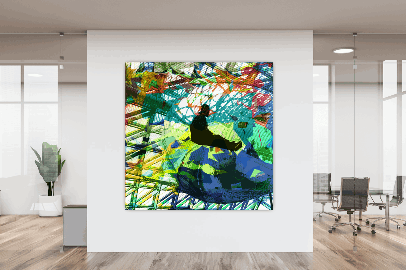 Die digitalen Bilddateien können als Fotoprint oder auch als Inkjetprint auf vielen Materialien, darunter auch Leinwand, ausgegeben werden. Unternehmen haben so die Möglichkeit, das erstellte Kunstwerk an den späteren Ausstellungsraum anzupassen. Auf diese Weise können z.B. auch Feuchträume hochwertig gestaltet werden.