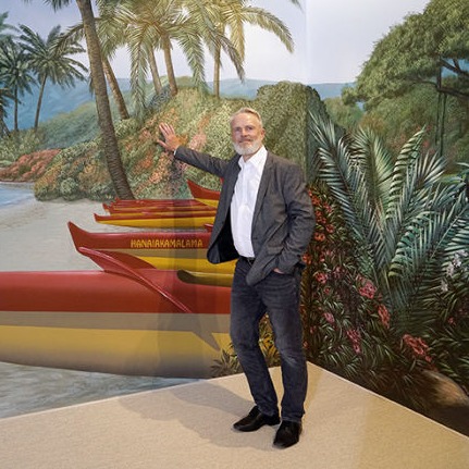 Foto: Wandmalerei im Flur im Nutzwedel Sonnentherapiezentrum, Detail