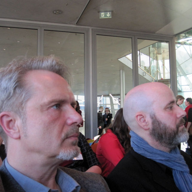 Künstler Uwe Fehrmann (links) und Raymond Unger (rechts)