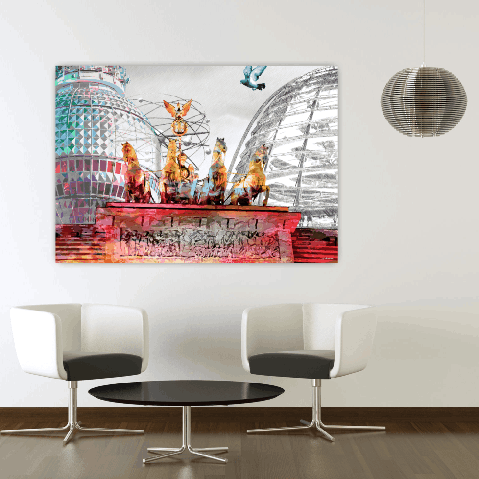 Individuelle Auftragskunst für die Räume Ihres Unternehmens? Zwischen einzigartigen Kunstwerken und Ihrem Unternehmen kommt es zu einer Interaktion -  Inhalte, Produkte und Corporate Design werden bildlich transportiert.