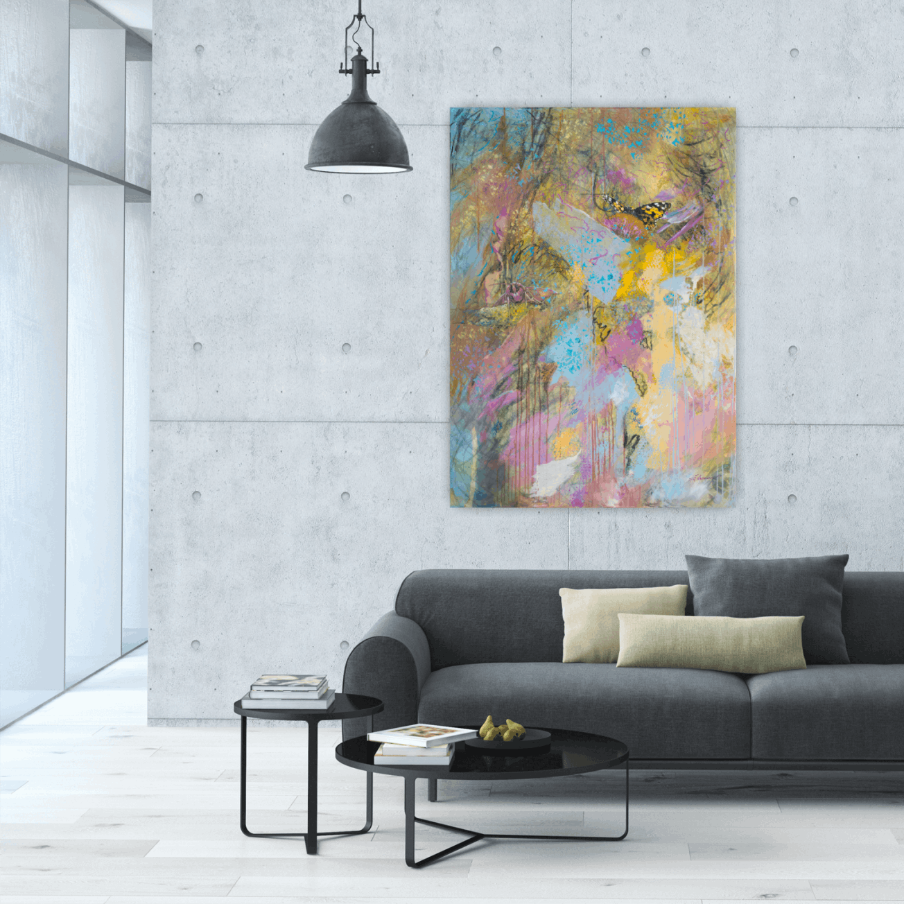 Welche Rolle spielt eigentlich Farbe in einem Gemälde? Welche Farben wurden verwendet und herrschen vor? Haben die Farben eine Bedeutung? Werden durch die Farben Emotionen geweckt und welche Wirkung haben sie auf die Mitarbeiter des Unternehmens? Welche Symbolik steht dahinter?