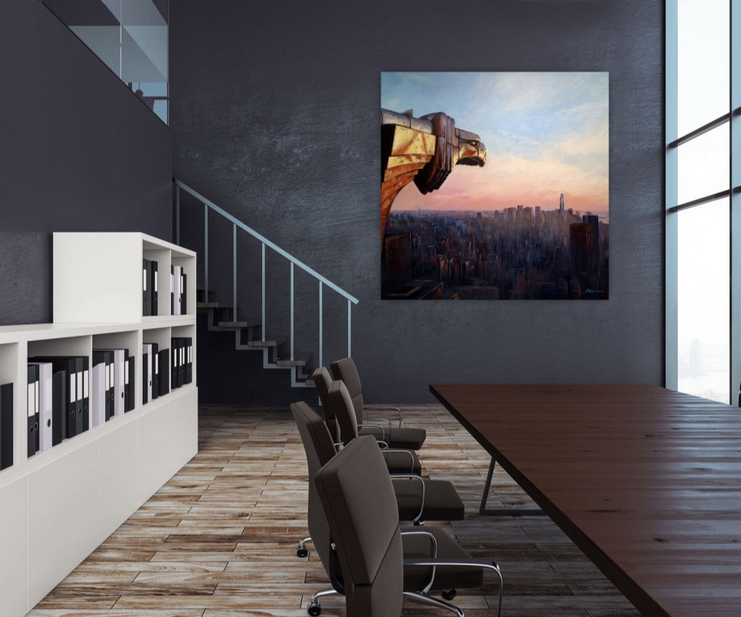 Welche Bedeutung hat der Titel des Kunstwerkes? Spielt der Titel auf z.B. auf Standorte des Unternehmens an? Verweist er auf bestimmte Ideen oder Themen, die für das Unternehmen wichtig sind? Liefert er Erklärungen oder Interpretationsansätze? Was sagt er etwas über das Werk aus?