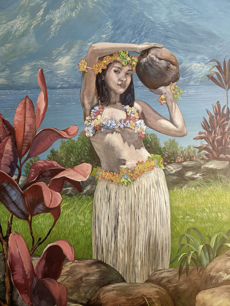 Nutzwedel Sonnentherapiezentrum, Detail der Wandmalerei im Ruheraum