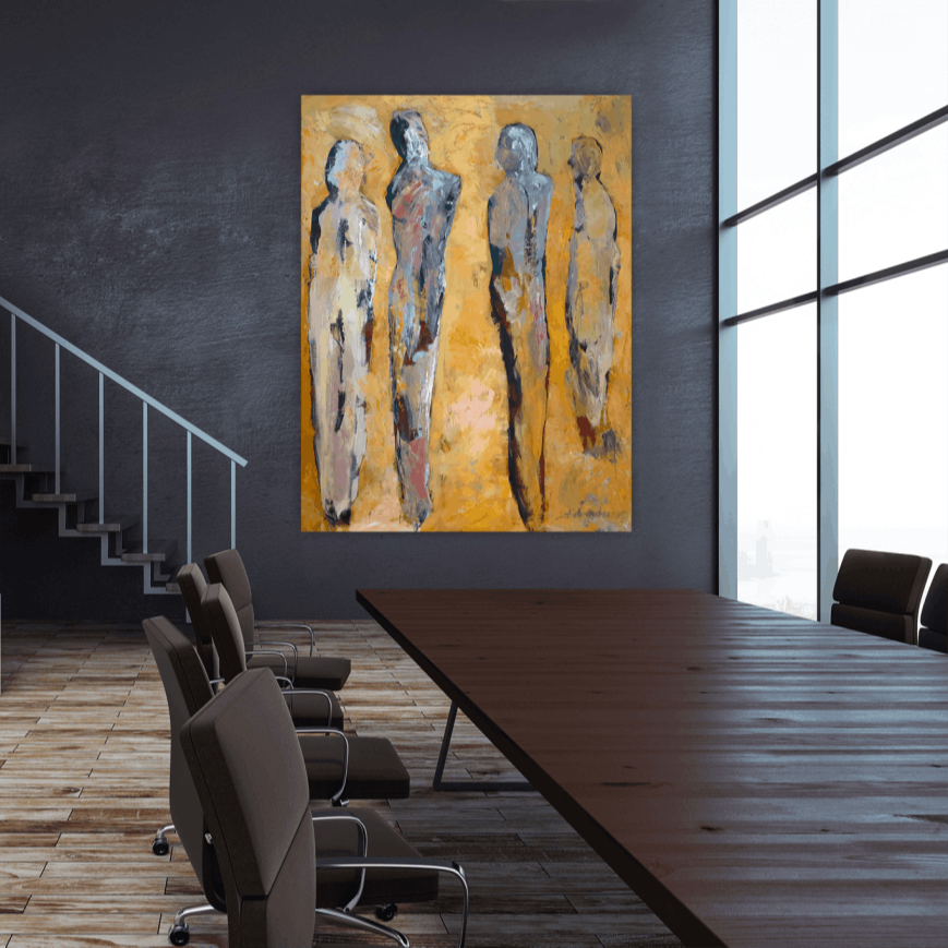 Kunst erzeugt idealerweise im Unternehmen Harmonie zwischen der Architektur und den Mitarbeitern. Es ist psychologisch erwiesen, dass die Farbauswahl von Kunstwerken die Stimmung der Betrachter beeinflussen kann. Auch der Bildinhalt hat eine Wirkung.